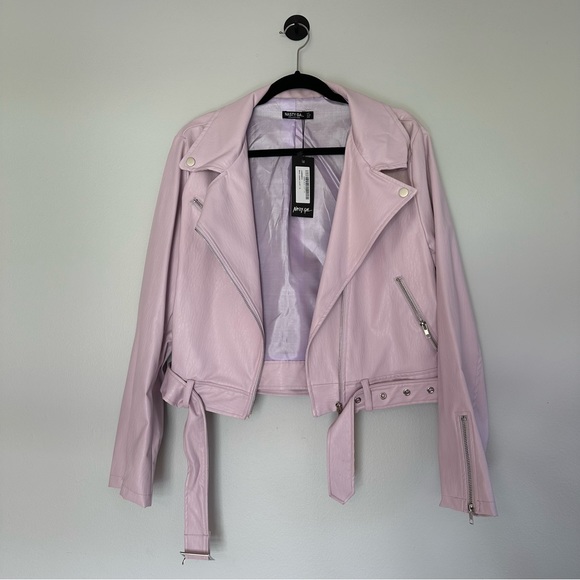 Nasty Gal Faux Leather Moto Jacket (NWT) - Picture 1 of 9